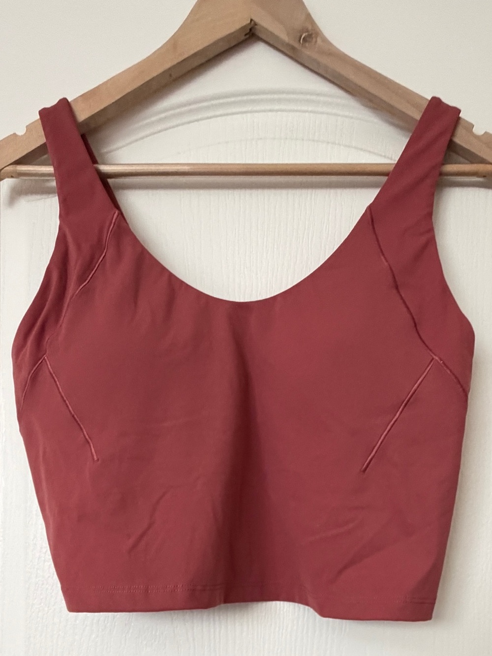 CALIA Inspire Scoop Neck Sports Bra Tank Red Nectar Built-In Bra Crop Top L